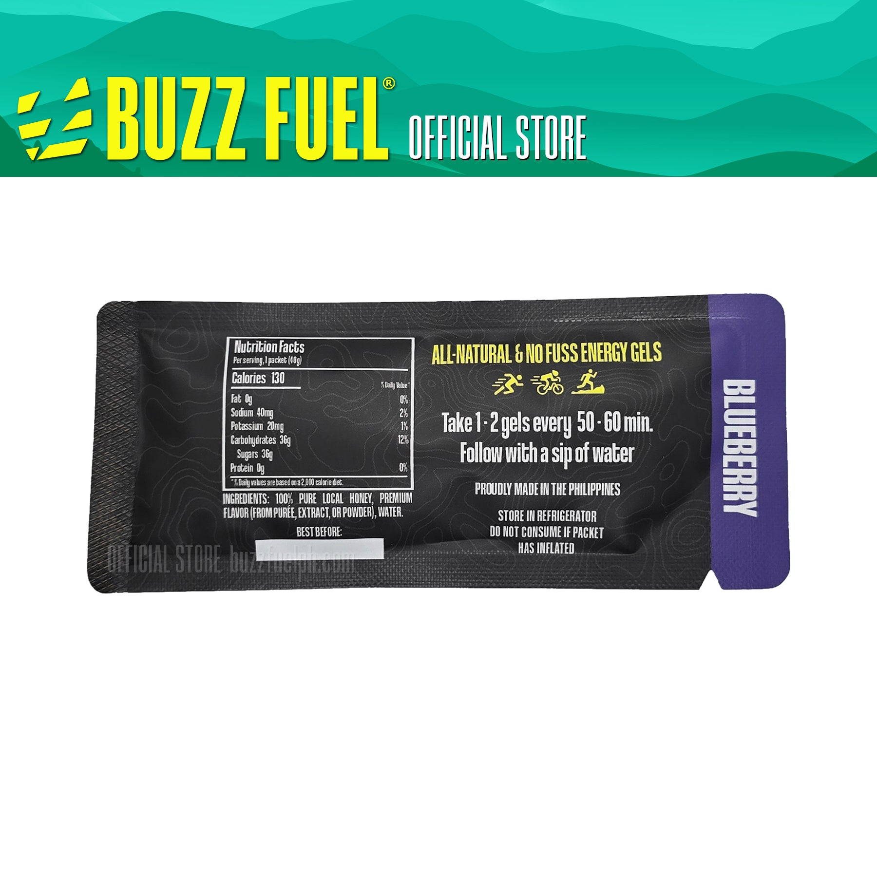 Buzz Fuel Energy Gel - Blueberry