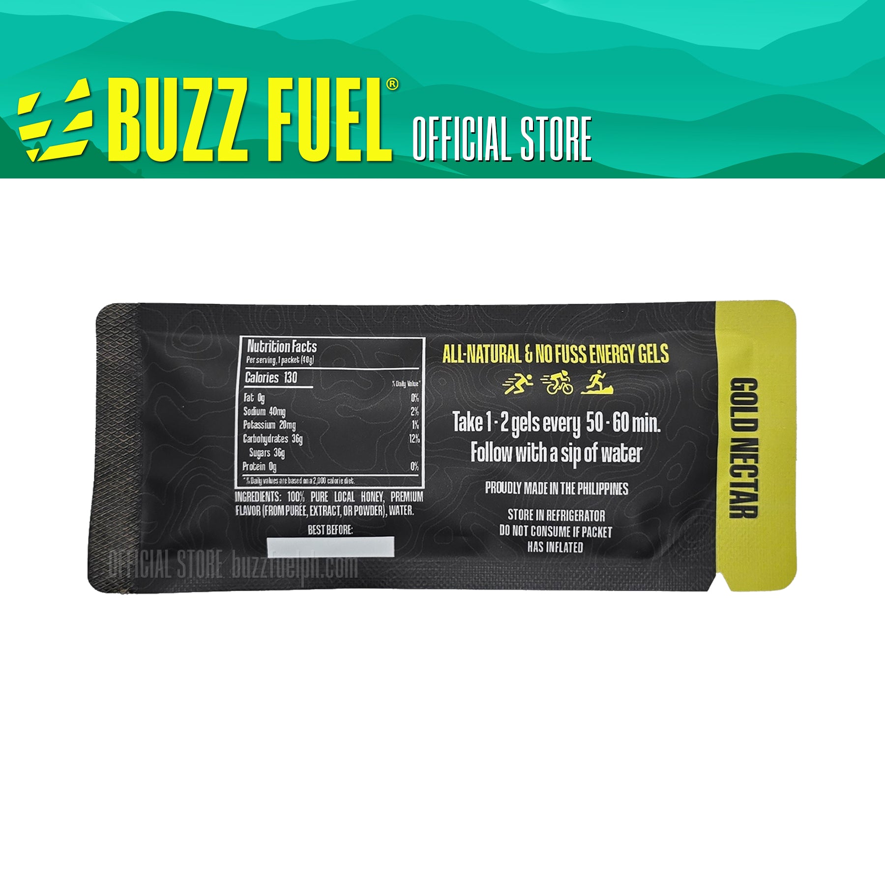 Buzz Fuel Energy Gel - Gold Nectar