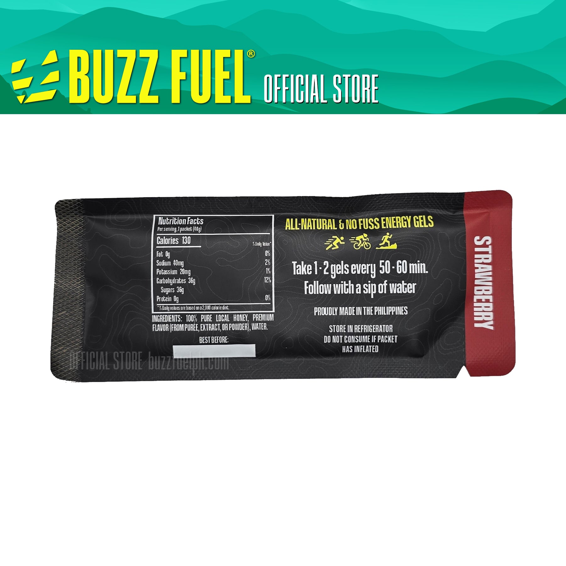 Buzz Fuel Energy Gel - Strawberry
